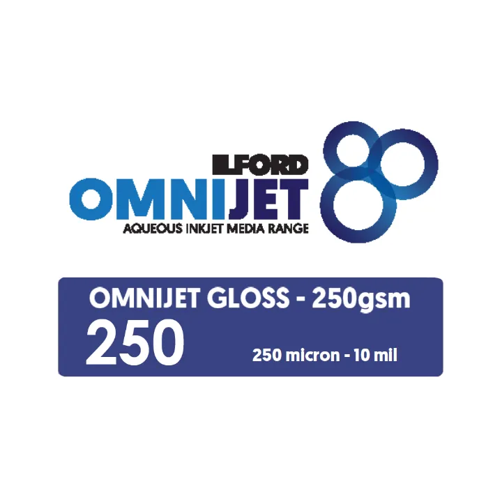 Ilford Omnijet Glossy Kiosk 250gsm 6" x 100m - 4 x Rolls for EPSON SL-D3000