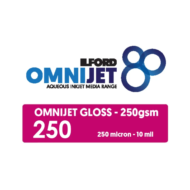 Ilford Omnijet Glossy Kiosk 250gsm 6" x 65m - 2 x Rolls for EPSON SL-D800