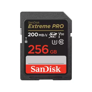 SanDisk Extreme PRO SDXC 256GB  200MB/s R 140MB/s W UHS-I U3 C10 V30 Card