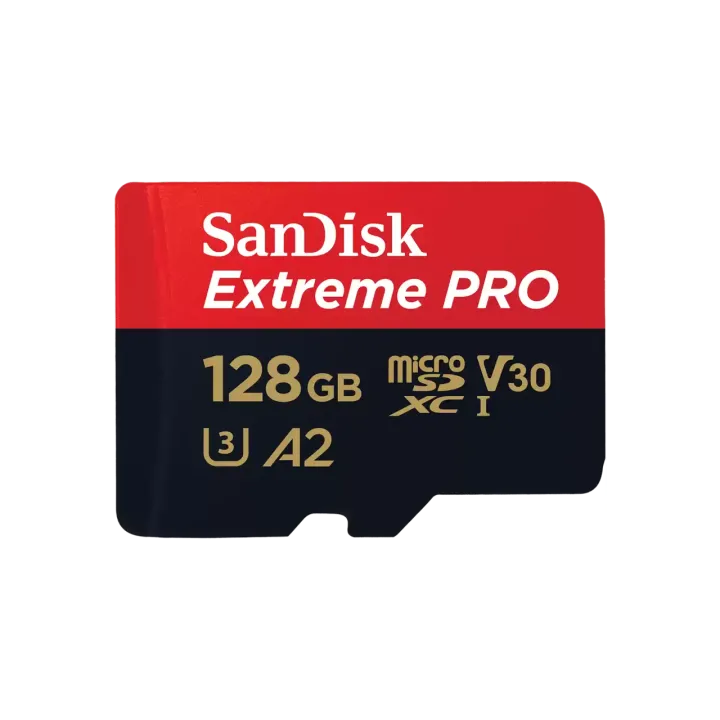 SanDisk Extreme PRO microSDXC 128GB 200MB/s R 90MB/s W UHS-I  U3 C10 V30 A2 Card