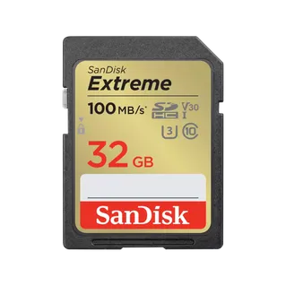 SanDisk Extreme SDHC 32GB 100MB/s R 60MB/s W UHS-I U3 C10 V30 Card