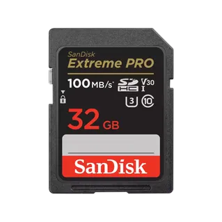 SanDisk Extreme PRO SDHC 32GB 100MB/s R 90MB/s W UHS-I U3 C10 V30 Card