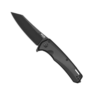 Bear Edge 4 1/2" Blk Alu Side Liner w/ Reverse Tanto Blade & Glass Breaker
