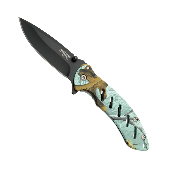 Bear Edge Brisk 1.0 4 1/16" Real Tree  Edge Teal Camo Frame Lock Folder