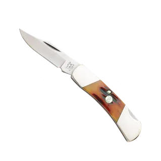 Bear & Son 3" Red Stag Lockback Upswept