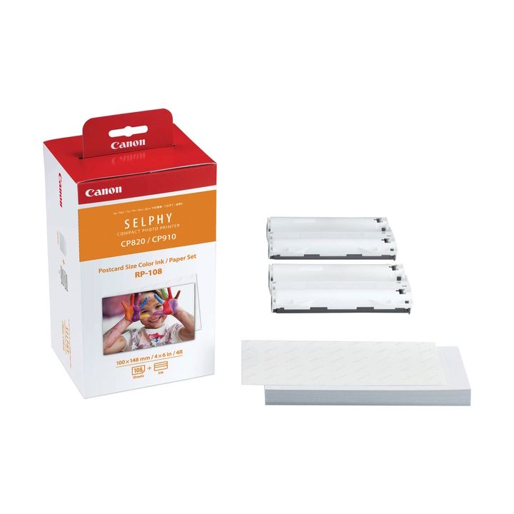 Canon RP108 Ink and Paper Pack 6x4" 108 Sheets to suit Selphy CP910