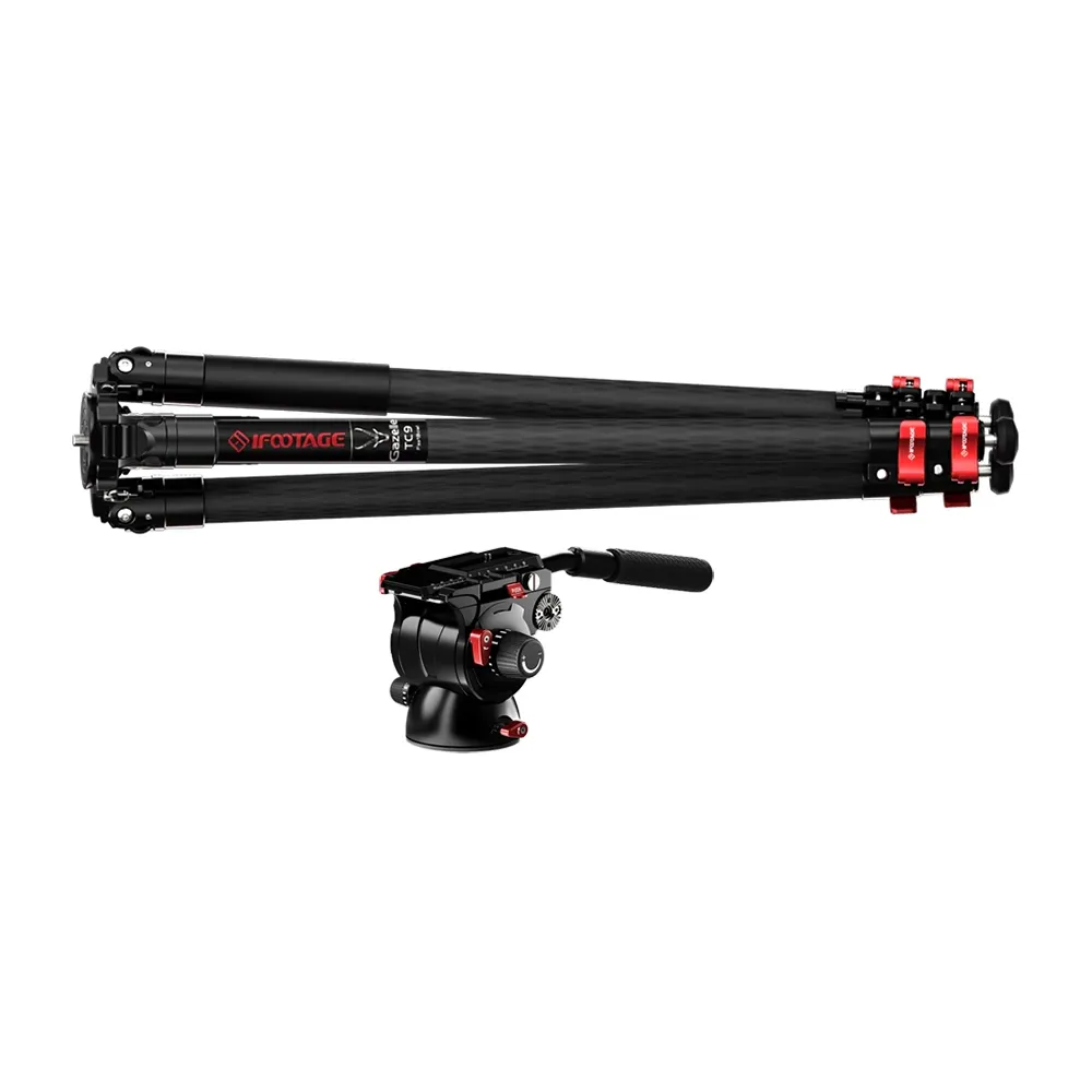 iFootage Gazelle TC9 Carbon Fibre 3-Section Tripod w/ Fast Bowl and K7 Fluid Head Bundle