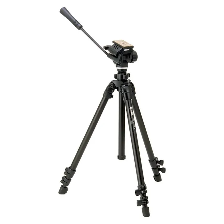 SLIK 504QF II Aluminium Tripod with 504QF II Video Fluid Pan Head