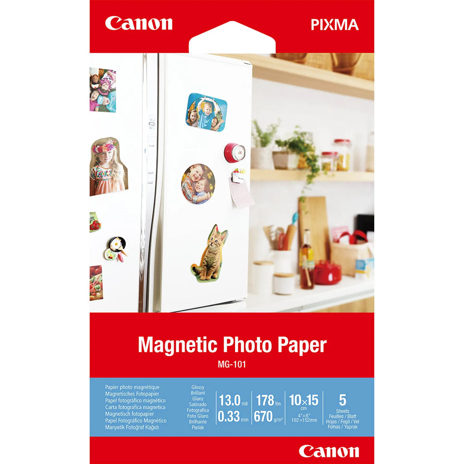 Canon Magnetic Photo Paper 670GSM 4x6" 25 Sheets - MG-101