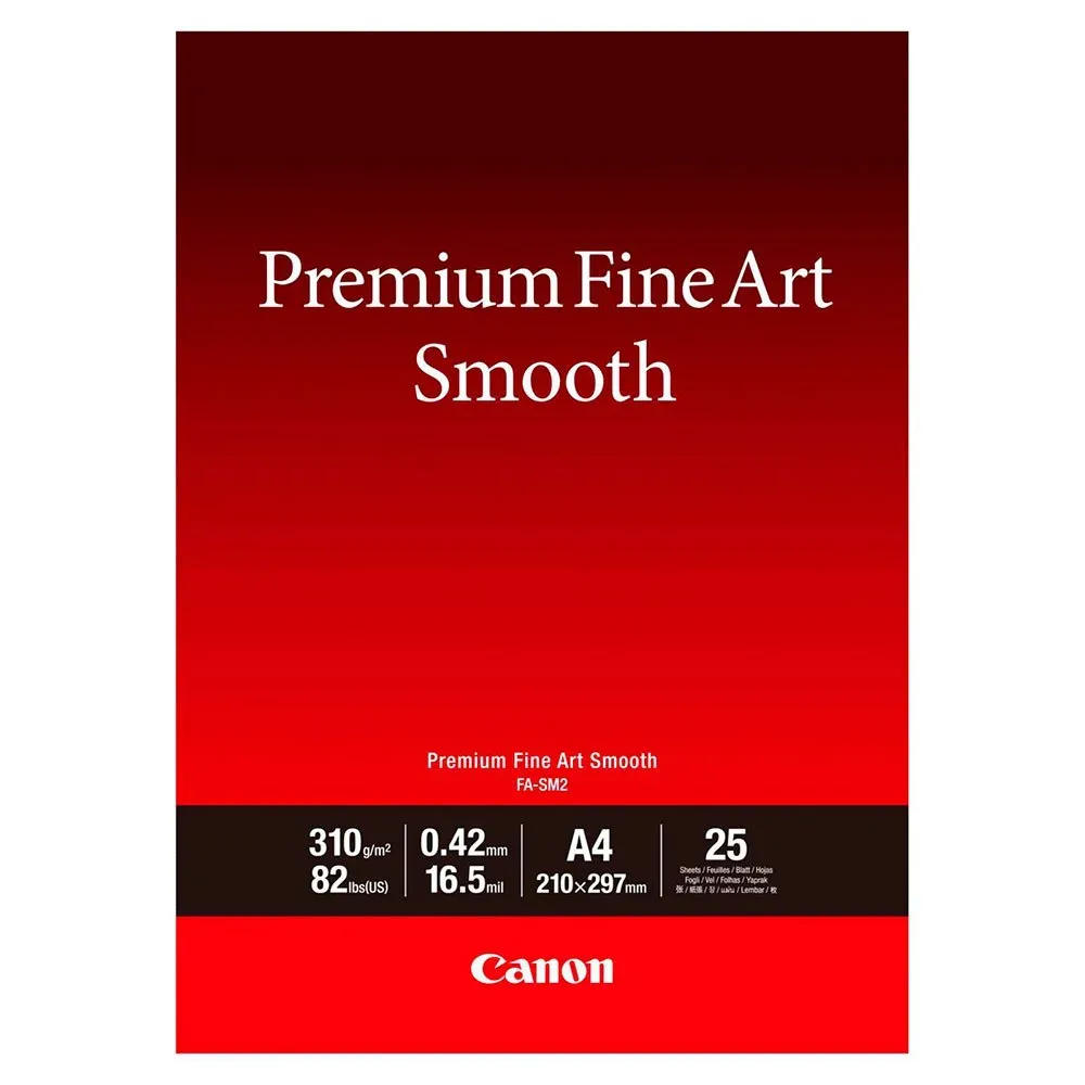 Canon Premium Fine Art Smooth 310GSM A4 25 Sheets - FASM1A4