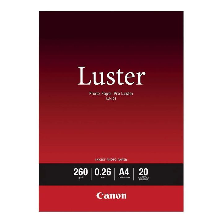 Canon Luster Photo Paper 260GSM A4 20 Sheets - LU101A4 **