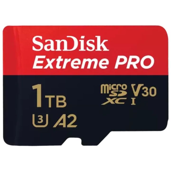 SanDisk Extreme PRO microSDXC 1TB 200MB/s R 140MB/s W UHS-I U3 C10 V30 A2 Card