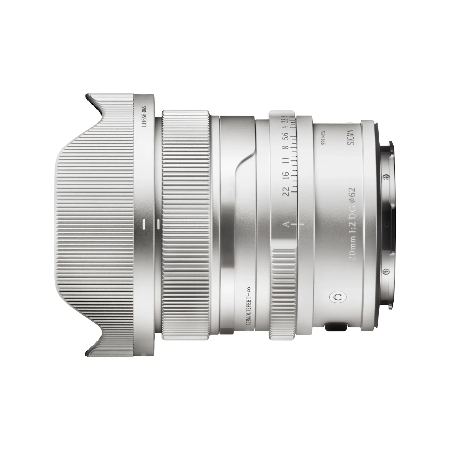 Sigma 20mm f/2 DG Contemporary Lens for L Mount Silver