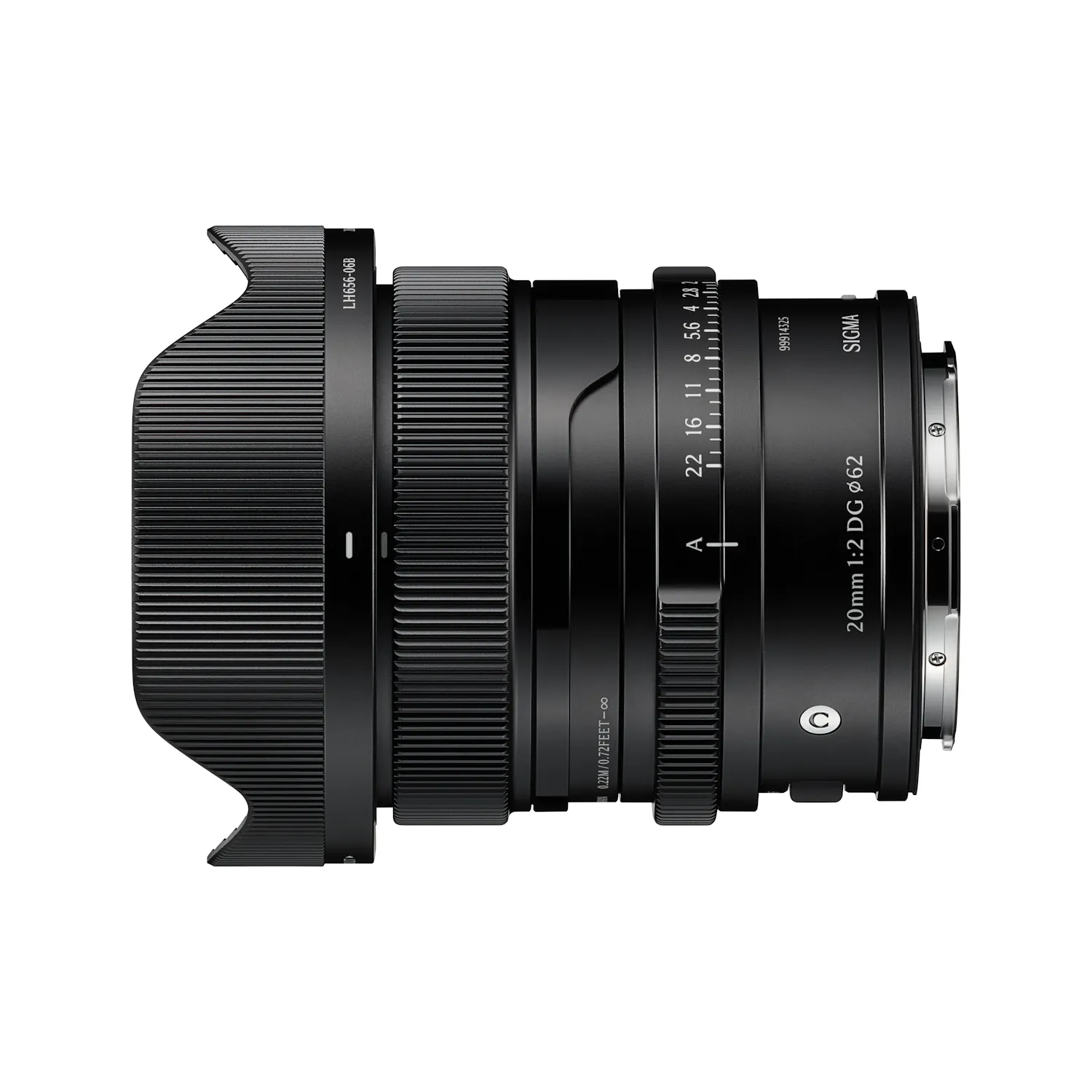 Sigma 20mm f/2 DG Contemporary Lens for L Mount Black