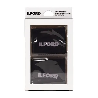 Ilford Microfibre Cleaning Cloth Twin Pack - Black