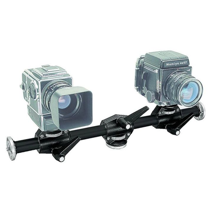 Manfrotto Accessory Cross Arm with Double End and Double Head Support Black