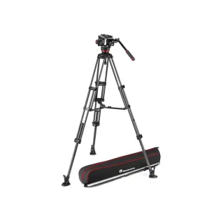 Manfrotto 504X Fluid Video Head and Carbon Fibre Twin Middle Spreader Tripod