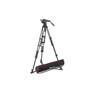 Manfrotto Nitrotech 612 Fluid Video Head with Aluminium Twin Tripod Ground Spreader