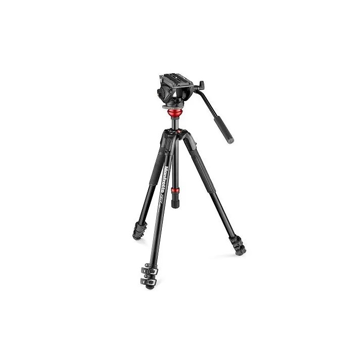 Manfrotto 190X Aluminium Video Tripod and MVH500AH Fluid Head Kit
