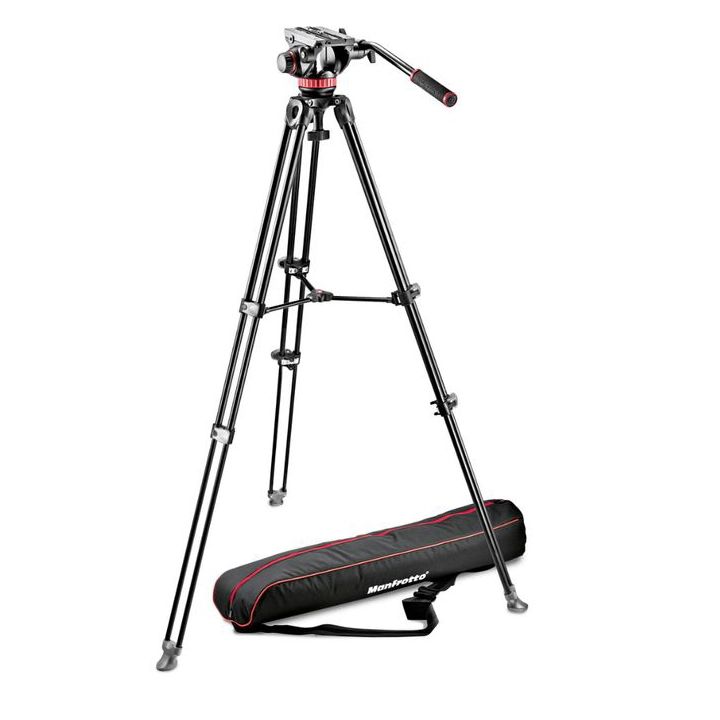 Manfrotto Bridging 502 Video Tripod Kit with Telescopic Twin Legs