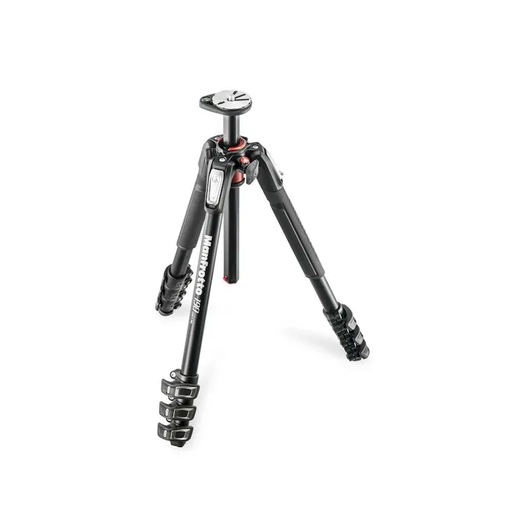 Manfrotto 190 Aluminium 4-Section Tripod with Horizontal Column