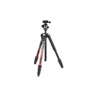 Manfrotto Element MII Red Aluminium 4-Section Tripod with Ball Head