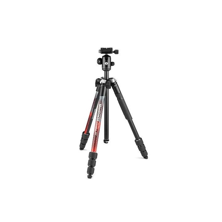 Manfrotto Element MII Red Aluminium 4-Section Tripod with Ball Head