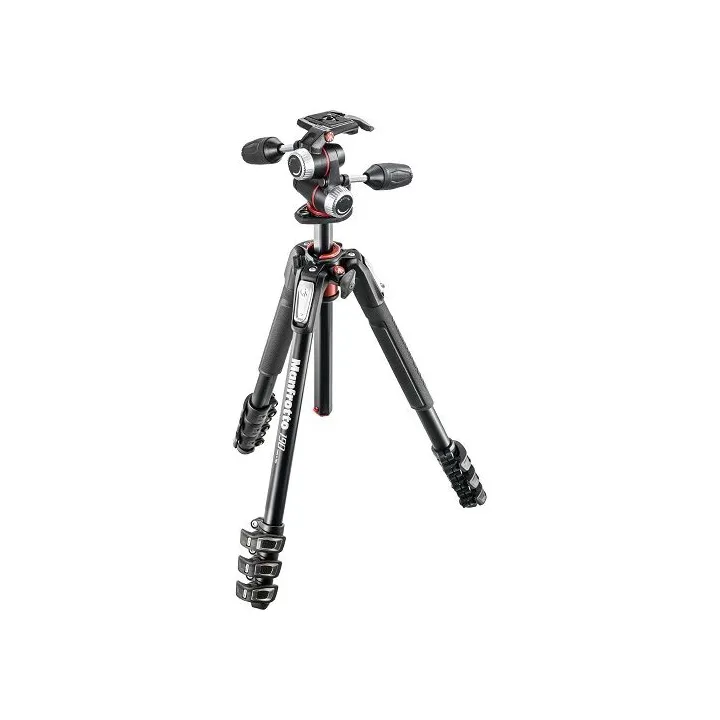 Manfrotto 190XPRO4 Aluminium 4-Section Tripod with 3-Way Head