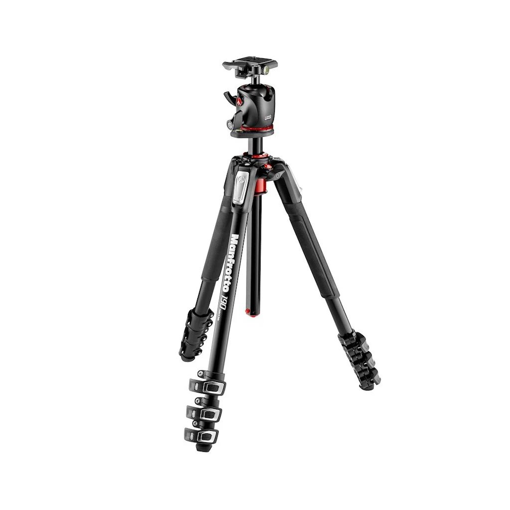Manfrotto 190XPRO4 Aluminium 4-Section Tripod Kit with XPRO Ball Head