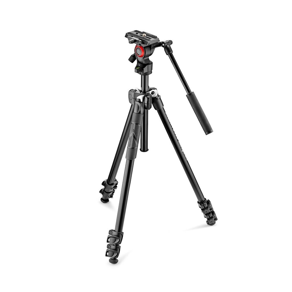 Manfrotto 290 Light Tripod with Befree Live Video Head and PIXI Mini Tripod Bundle