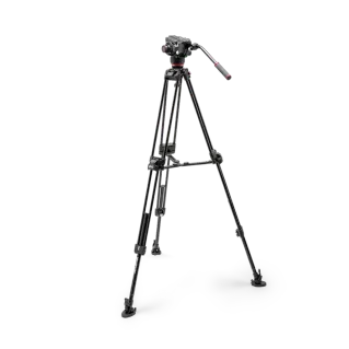 Manfrotto 504X Fluid Video Head, Fast Twin Aluminium Tripod and XPRO Monopod Bundle