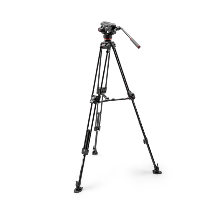 Manfrotto 504X Fluid Video Head, Fast Twin Aluminium Tripod and XPRO Monopod Bundle