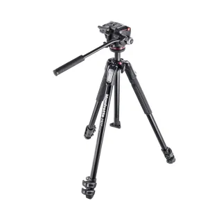 Manfrotto 190X Aluminium 3-Section Tripod Kit with Fluid Head