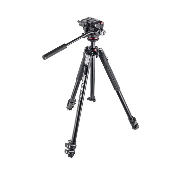 Manfrotto 190X Aluminium 3-Section Tripod Kit with Fluid Head