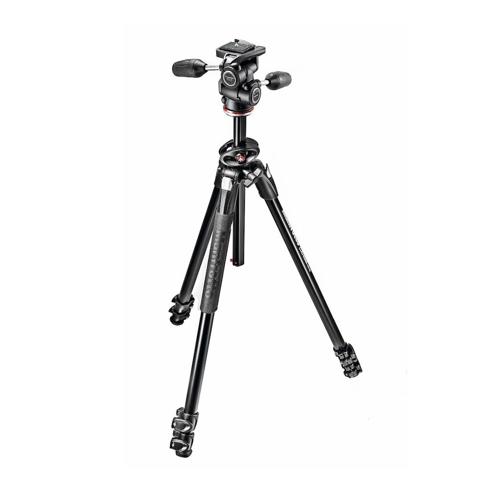 Manfrotto 290 Dual Aluminium 3-Section Tripod with 3-Way Head