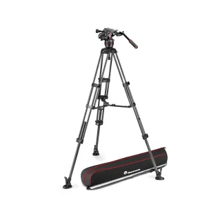 Manfrotto Nitrotech 608 and Carbon Fibre Twin Middle Spreader Tripod System