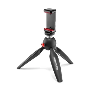 Manfrotto PIXI Mini Tripod with Universal Smartphone Clamp, Black
