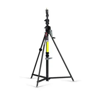 Manfrotto Wind Up 3 Section Lighting Stand - Black Zinc Steel