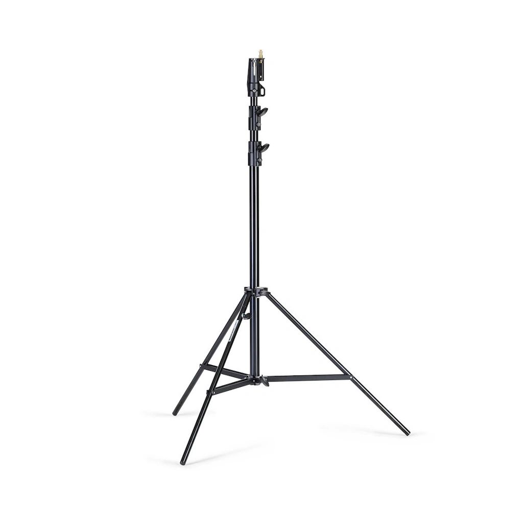 Manfrotto Heavy Duty Black Steel Lighting Stand with Levelling Leg