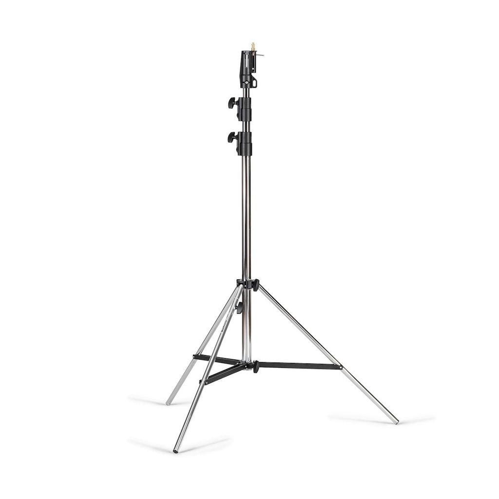 Manfrotto Heavy Duty Chrome Steel Lighting Stand with Levelling Leg