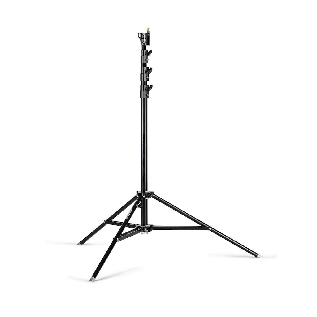 Manfrotto Super Stand Aluminium Light Stand with Levelling Leg, Black