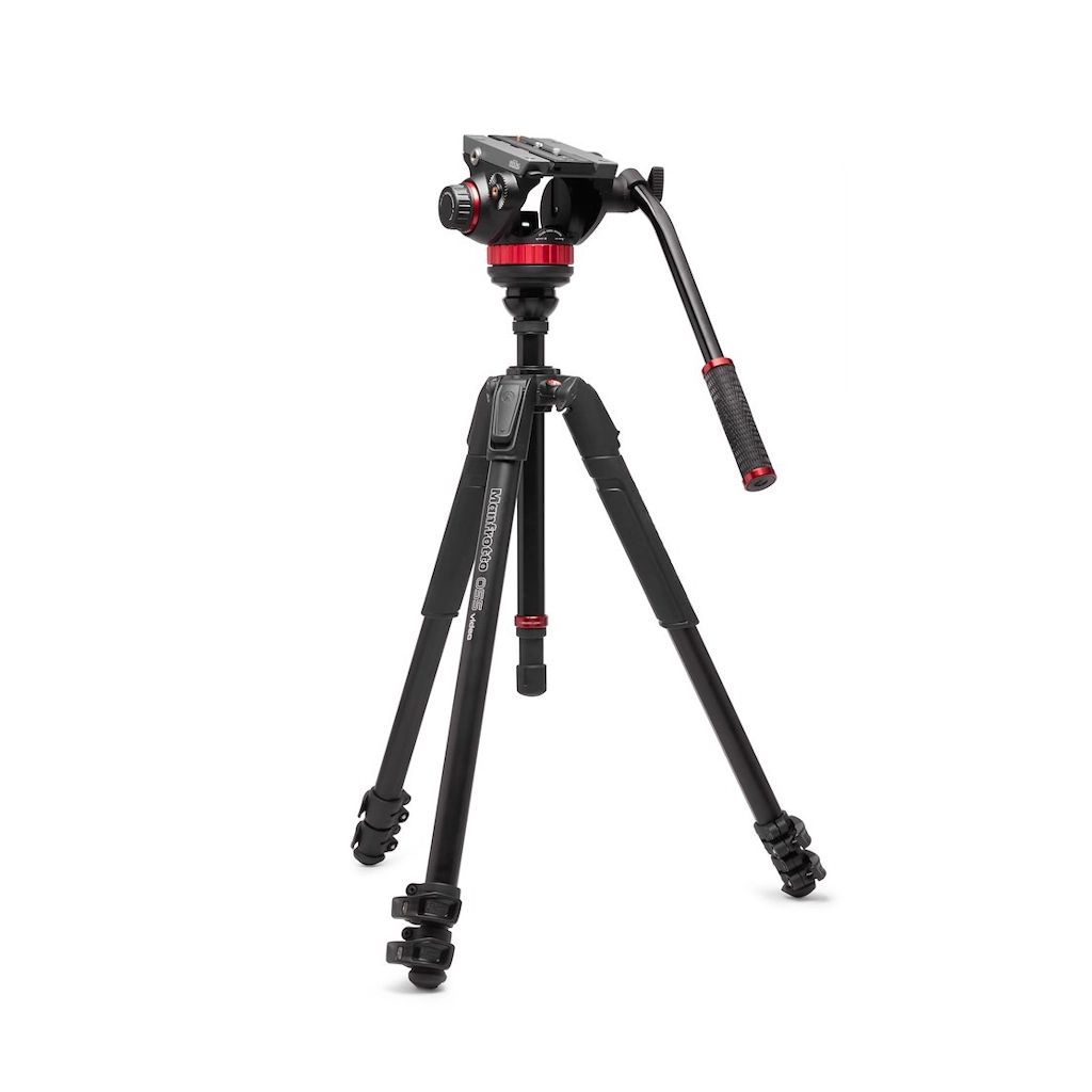 Manfrotto 502 Fluid Video Head and 055 Aluminium 3 Section Tripod Kit