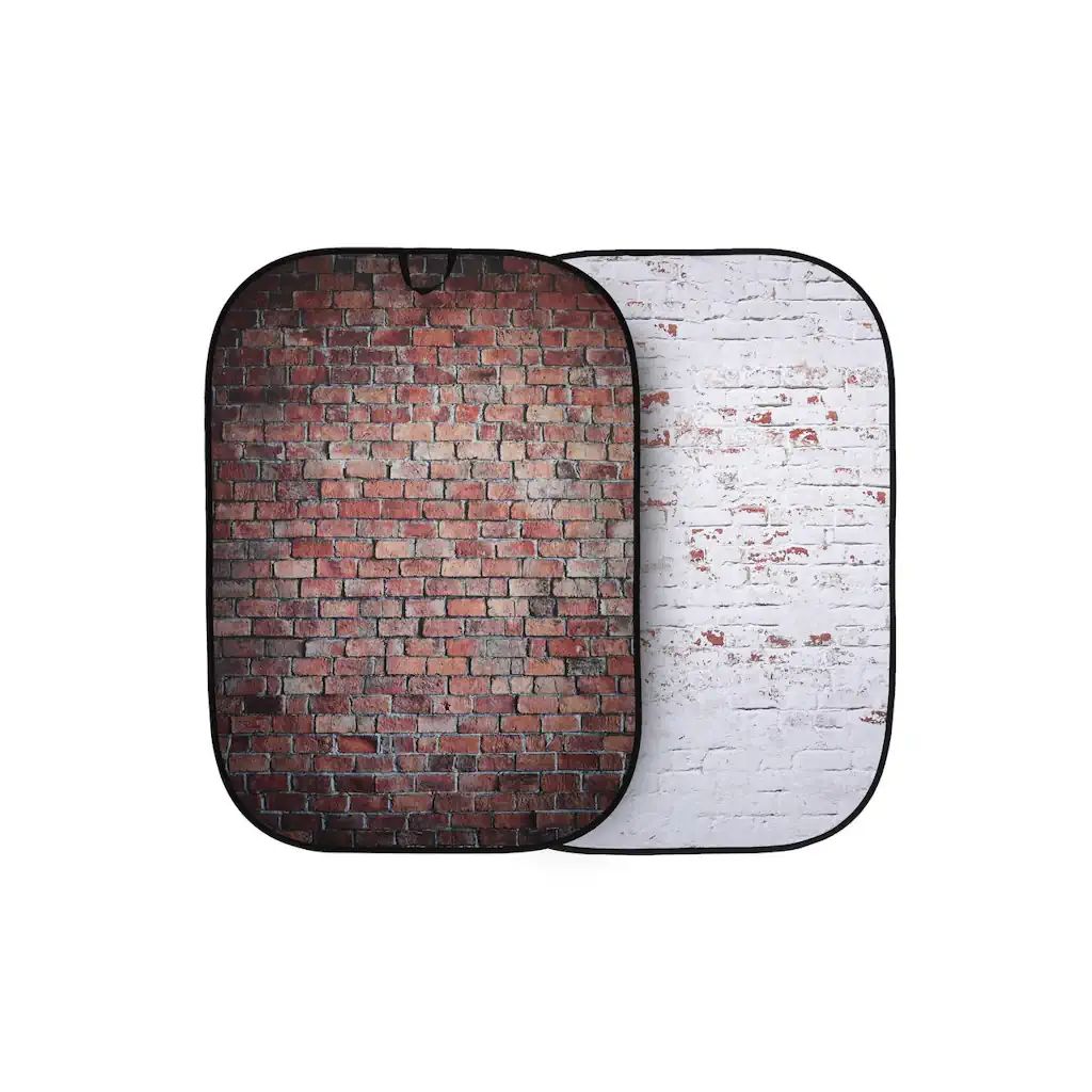 Manfrotto Urban Collapsible Background 1.5x2.1m Crimson Red / Distressed White