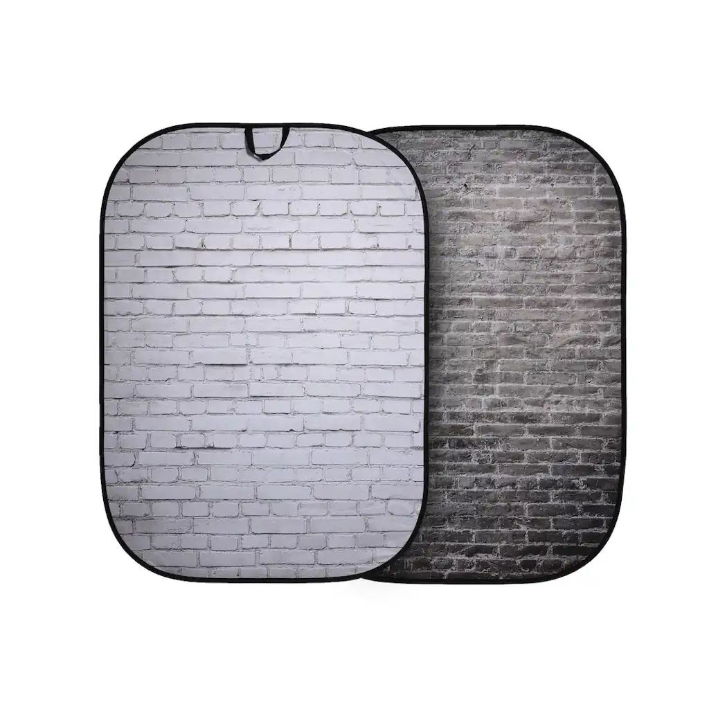 Manfrotto Urban Collapsible Background 1.5x2.1m Plain White and Industrial Grey