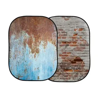 Manfrotto Urban Collapsible Reversible Background 1.5 x 2.1m Rust and Plaster