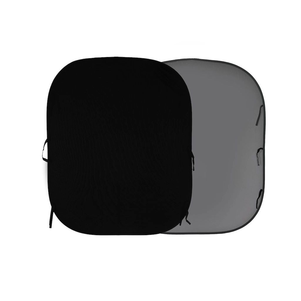 Manfrotto Lastolite Plain Collapsible Background 1.8 x 2.15m Black and Mid Grey