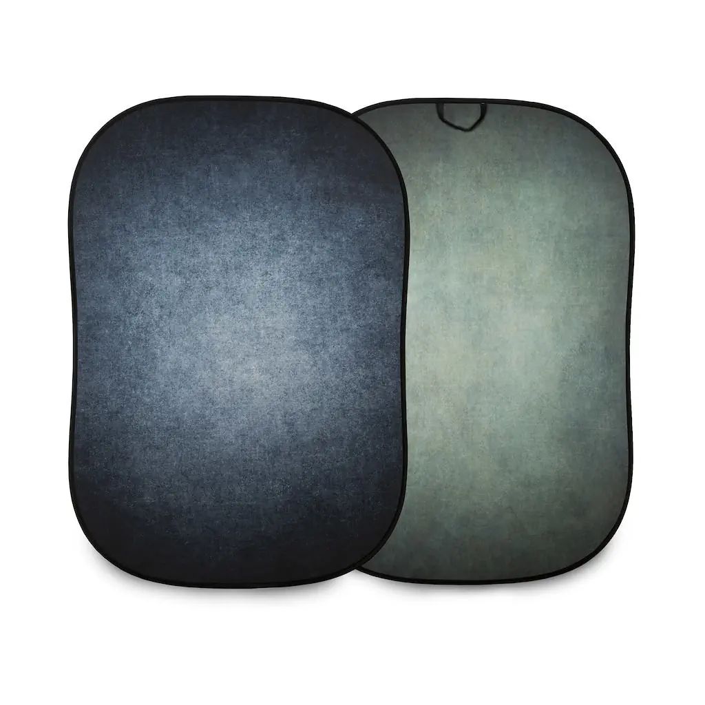 Manfrotto Vintage Collapsible Background 1.5x2.1m Ink/Sage