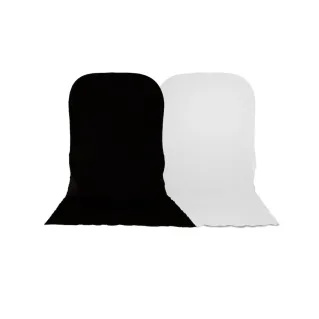 Manfrotto Plain Collapsible Background 1.8 x 2.15m Black/White with Train