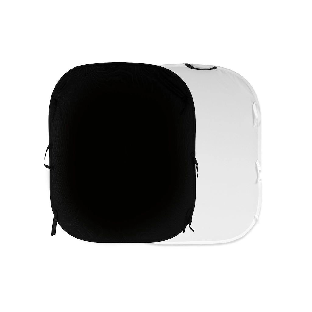 Manfrotto 1.5x1.8m Plain Collapsible Background Black / White