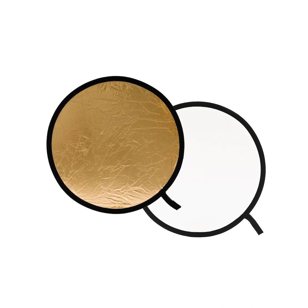 Manfrotto 76cm Circular Collapsible Reflector Gold and White **